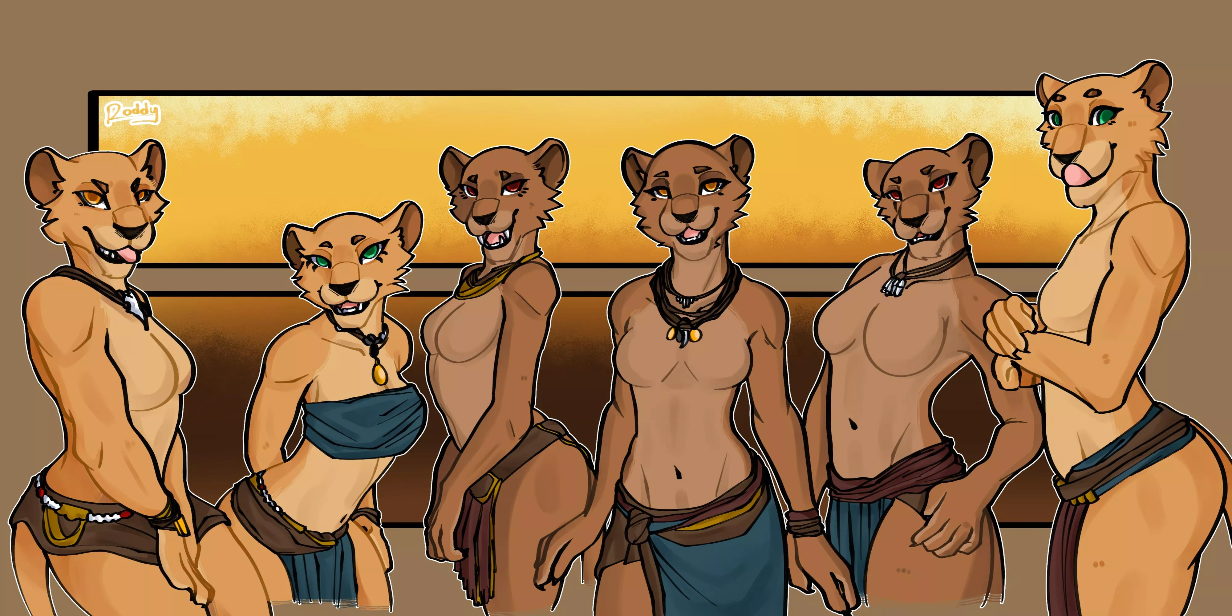 The pride is looking at its prey *cof cof* you *cof cof* (Art by me:D) posted by GodHeadTV