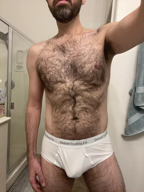 I like how my tighty whities look against my fur by Gayyyfun