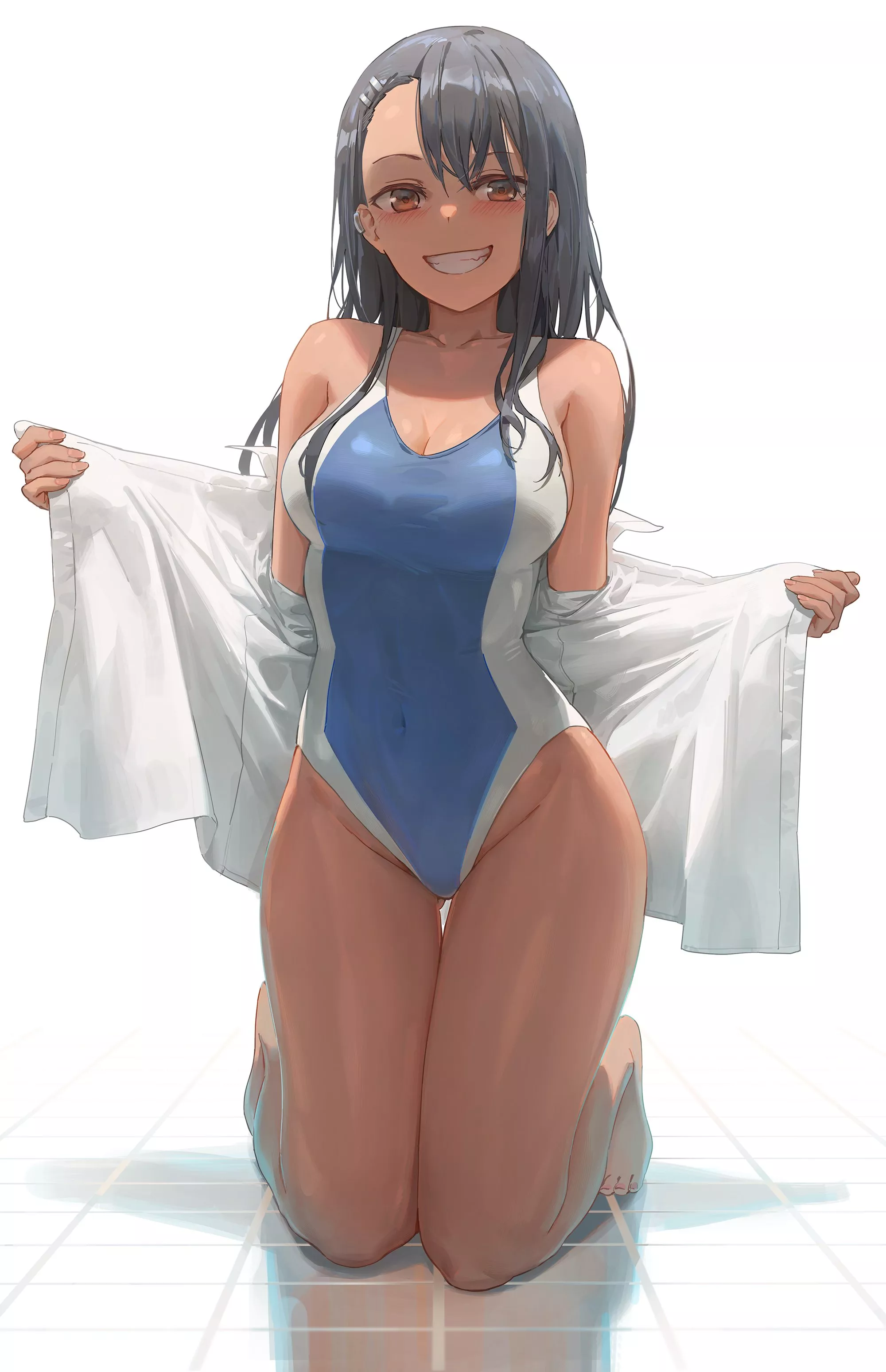 Nagatoro Hayase Shows Off her Body in Two-tone Swimsuit [Ijiranaide Nagatoro-san] (Free Style) posted by ecchi_neko