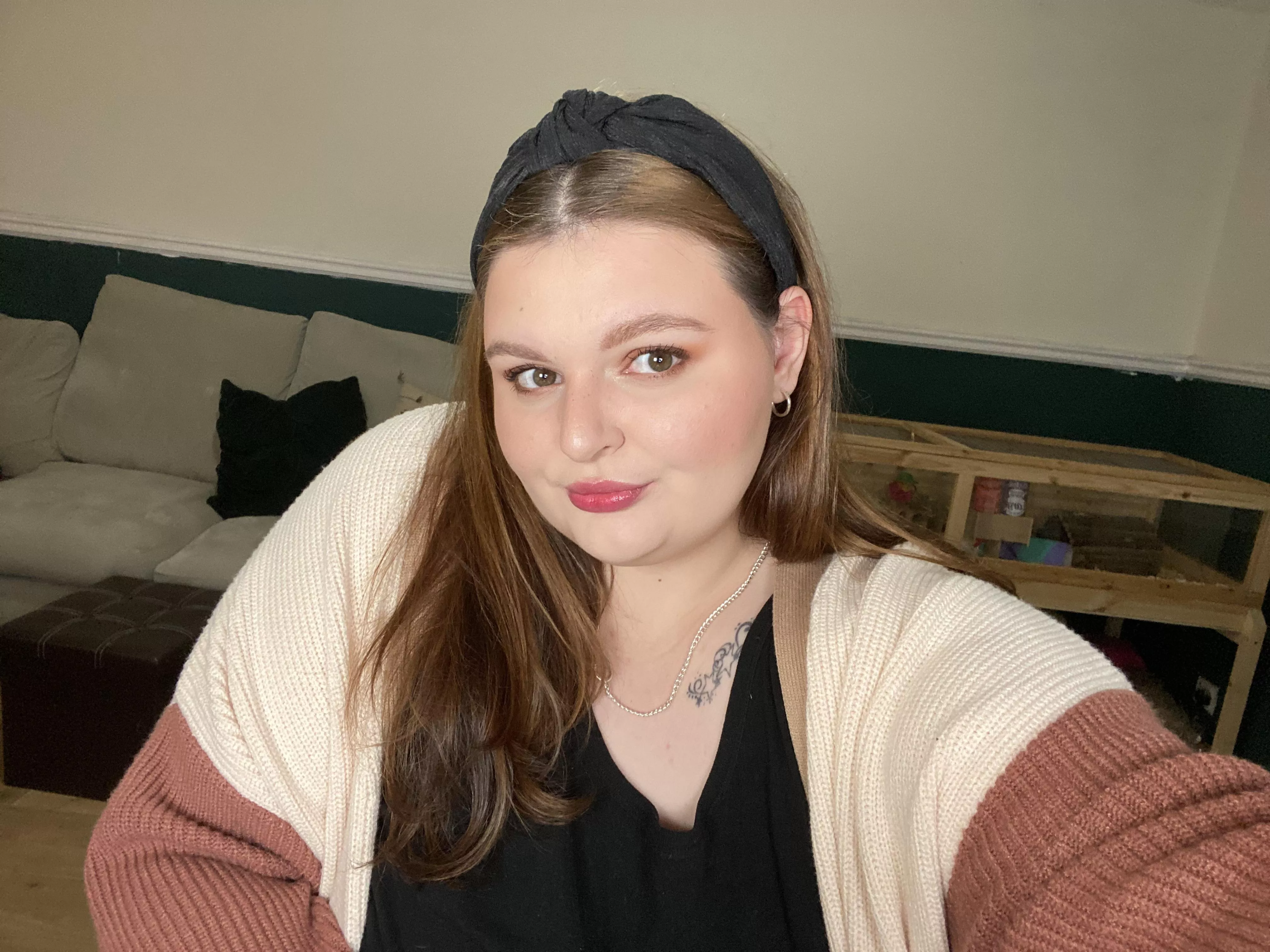 Not as innocent as I look 😈😇 posted by plussizeplease_xo