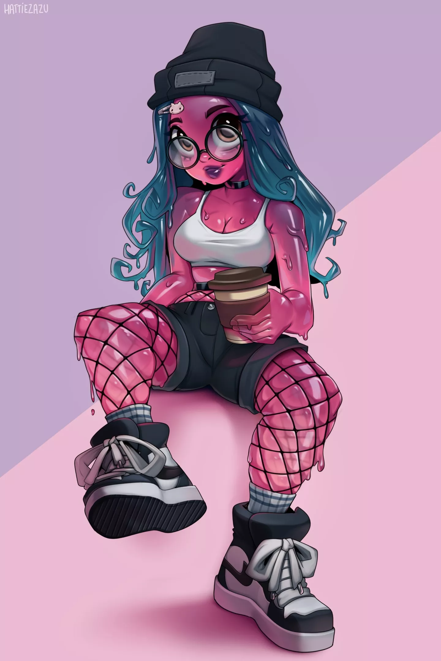 Slime girl (by hattiezazu) posted by HattieZazu