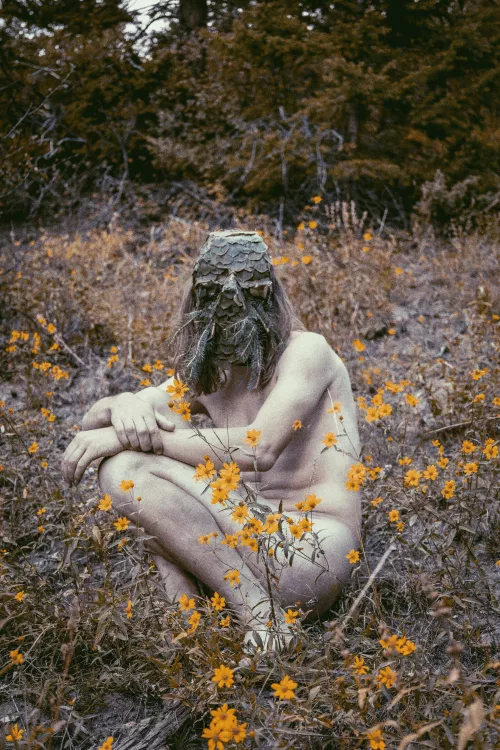 Among the fall flowers. by Trashtographer1111