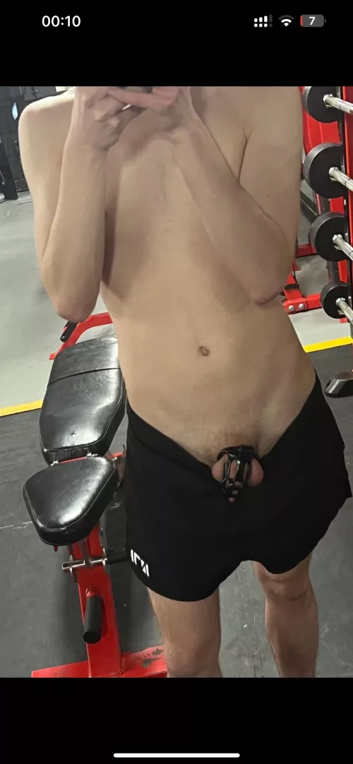 <<< locked boy at the gym by somegreatusernameyay