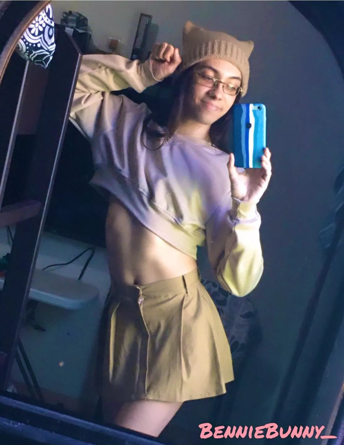 My first time wearing a skirt!!! 😻😻😻 posted by BennieBunny_