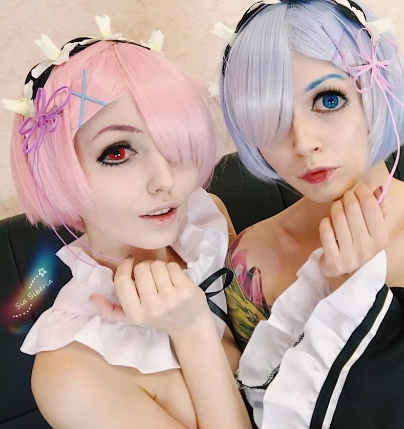 Ram&Rem(Sia Siberia and Purple Bitch)[Re:Zero] posted by Sia_Siberia_Real