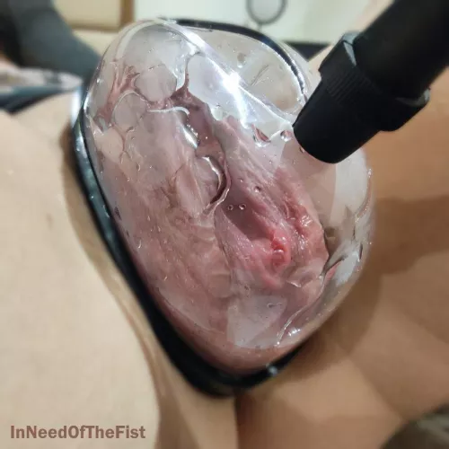 Will someone like to use my soaked swollen pussy once I've finished pumping? I love how sensitive it makes me 🤤 by InNeedOfTheFist