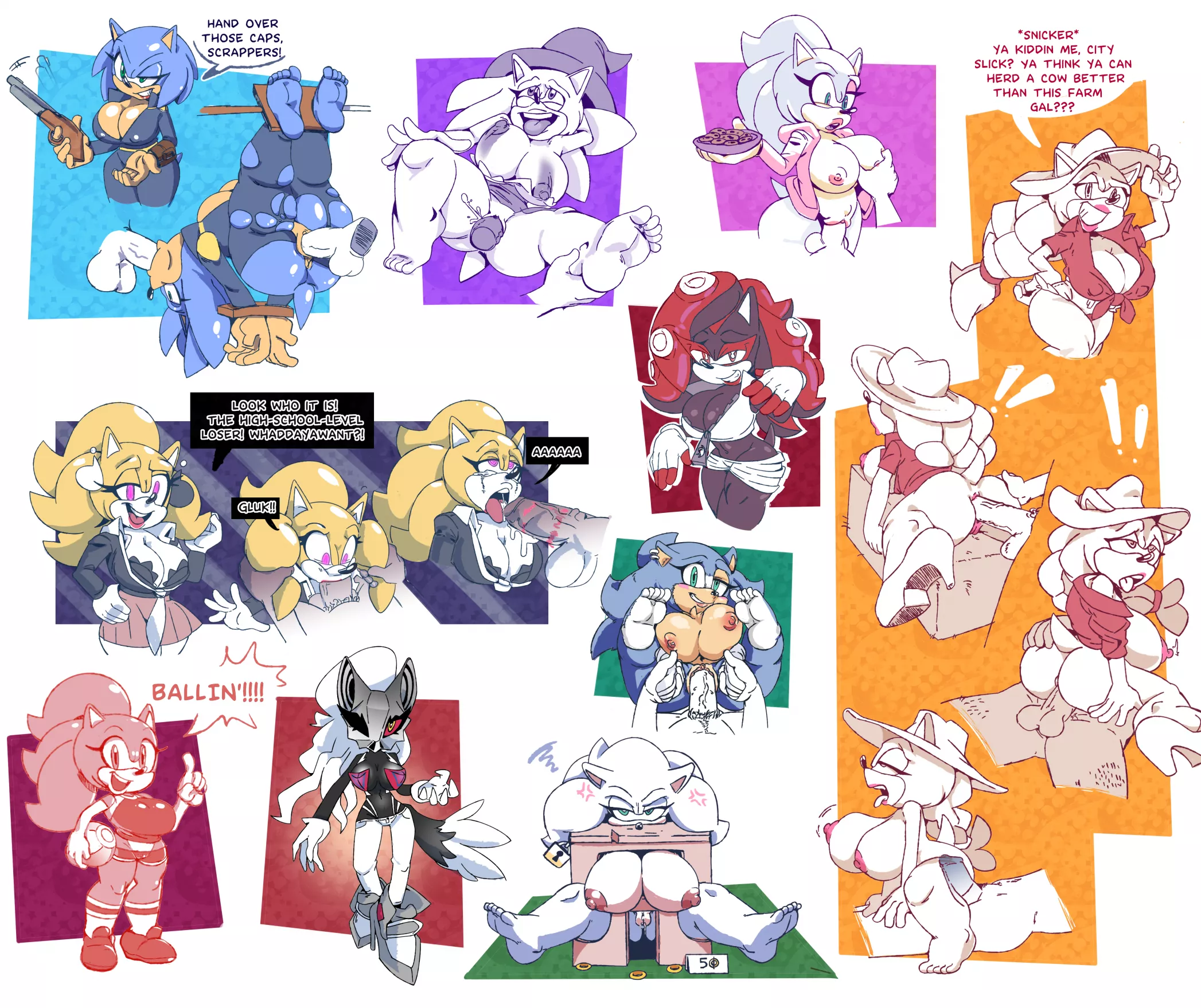 Buncha Sonics + FemShadow+ Infinite? (Artist:MissPhase) posted by White-Whiskey
