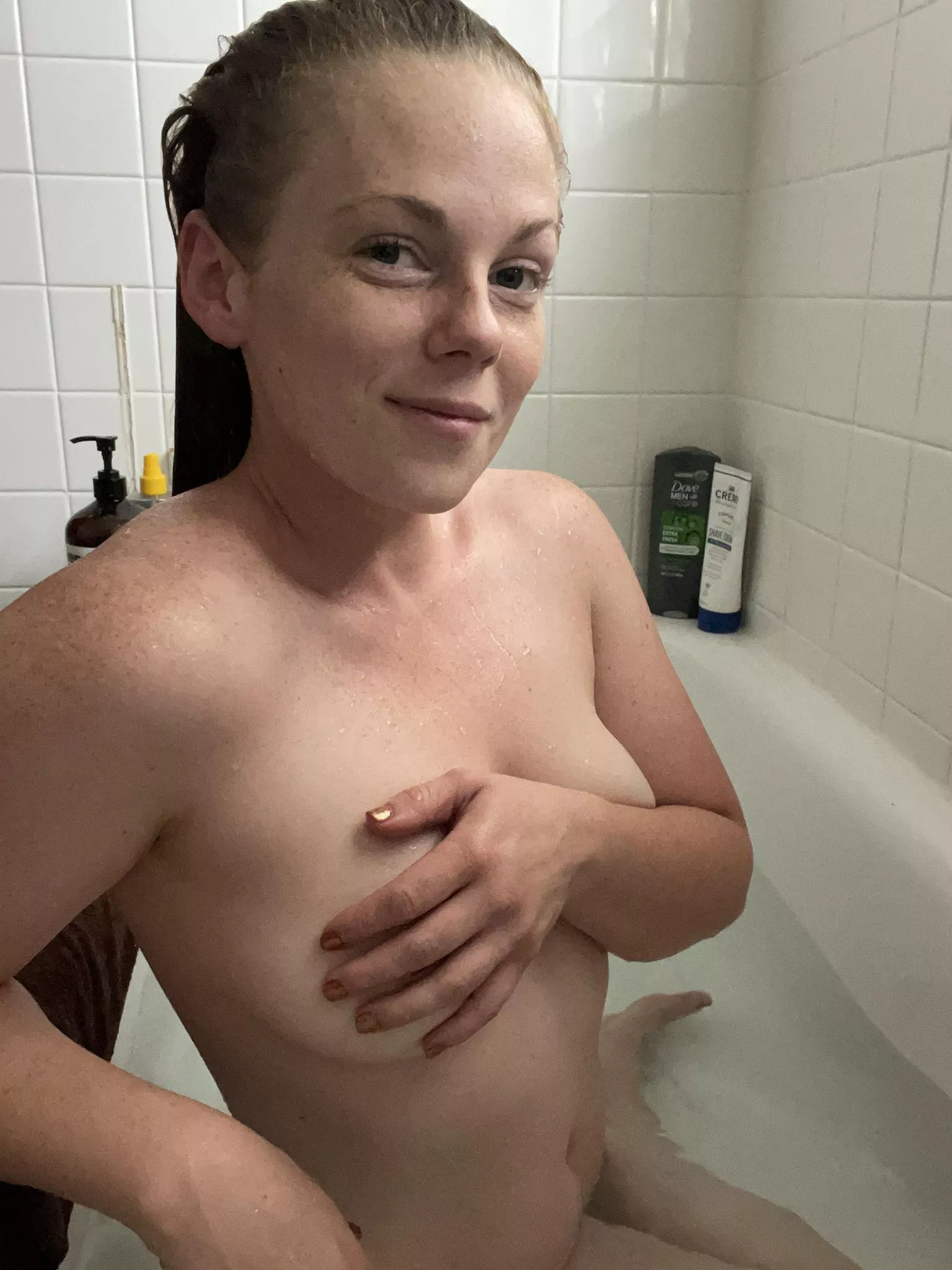 Getting clean just so I can be a dirty girl with you posted by Amputeelove