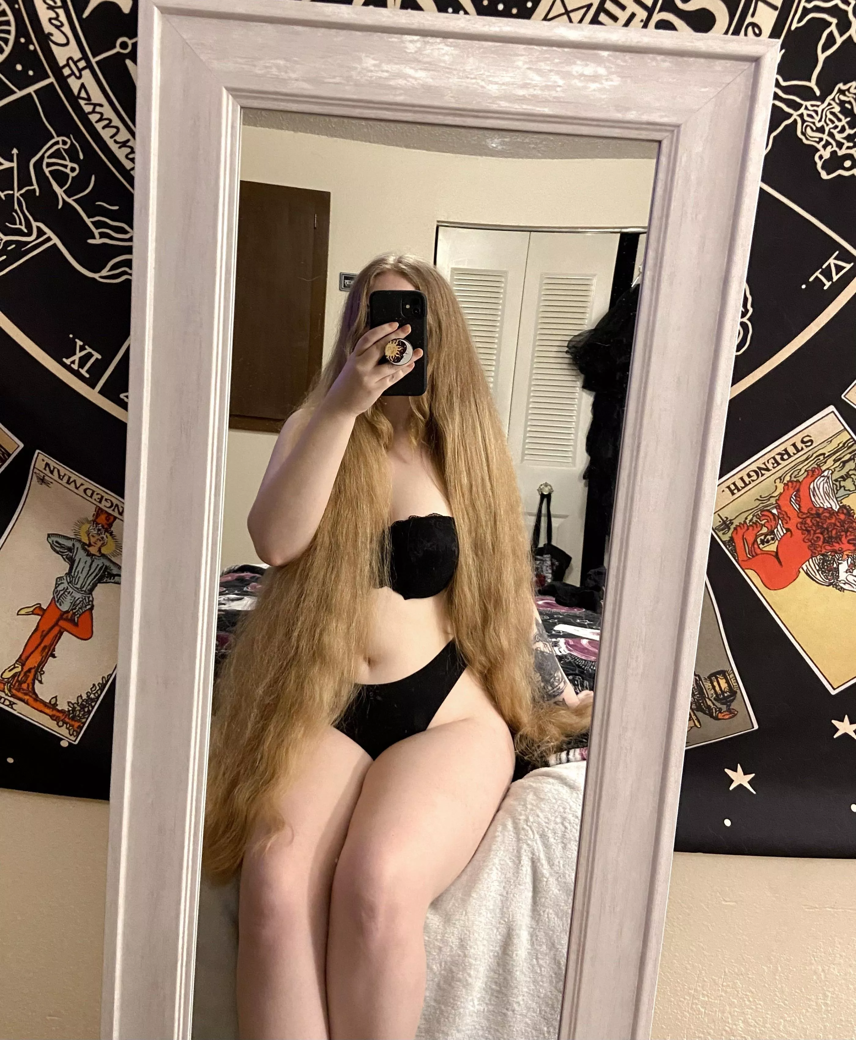 My thigh-length Rapunzel hair :) posted by HauntedMaiden