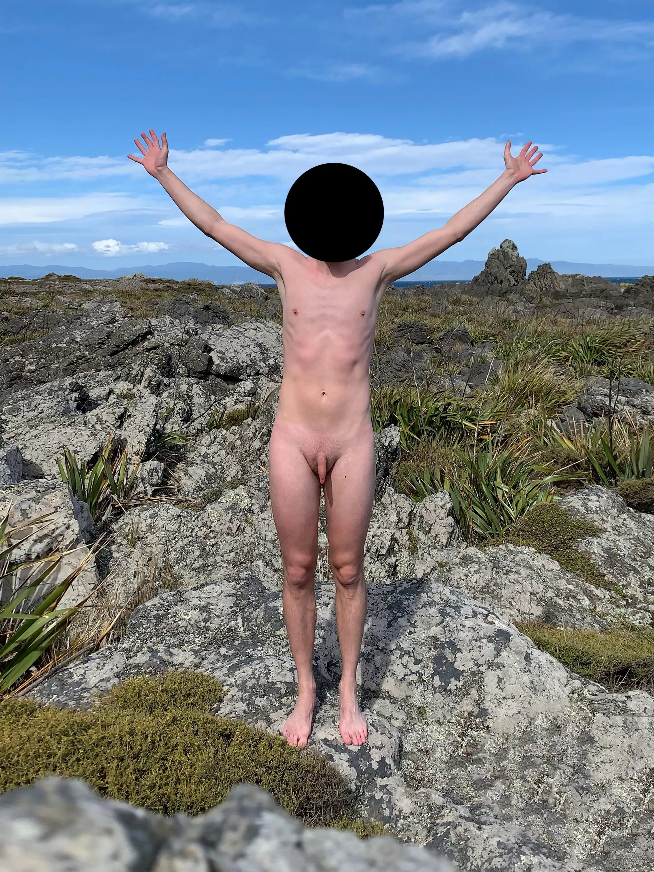 Playing naked on the rocks by the coast 😄🙌 posted by mynakedadventures