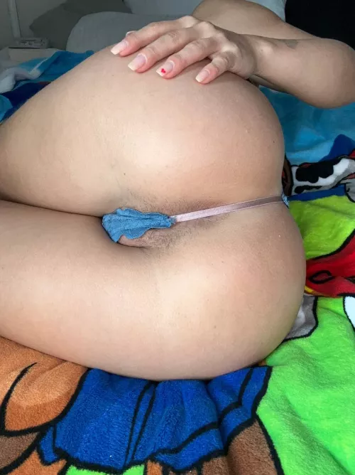 The thong just barely covers my asshole.. by Rosie_CA