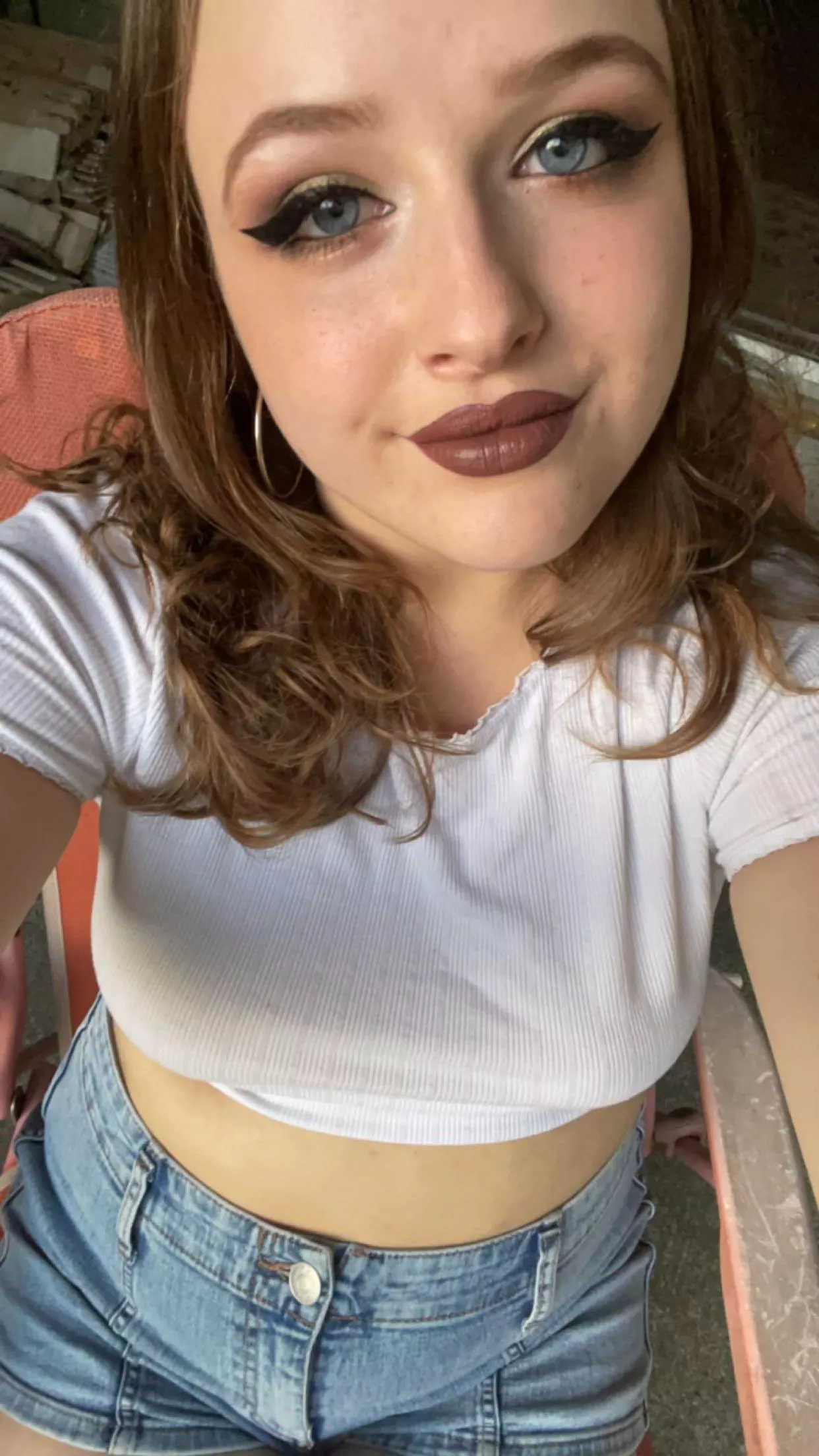 this belly bulges out of all of my clothes now daddy 🥵❤️ can't be our lil secret anymore I suppose 😗 posted by Important_Effort4130