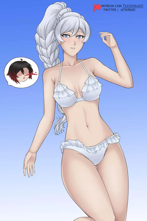 Weiss in a swimsuit [TShraid] by Lakas1236547