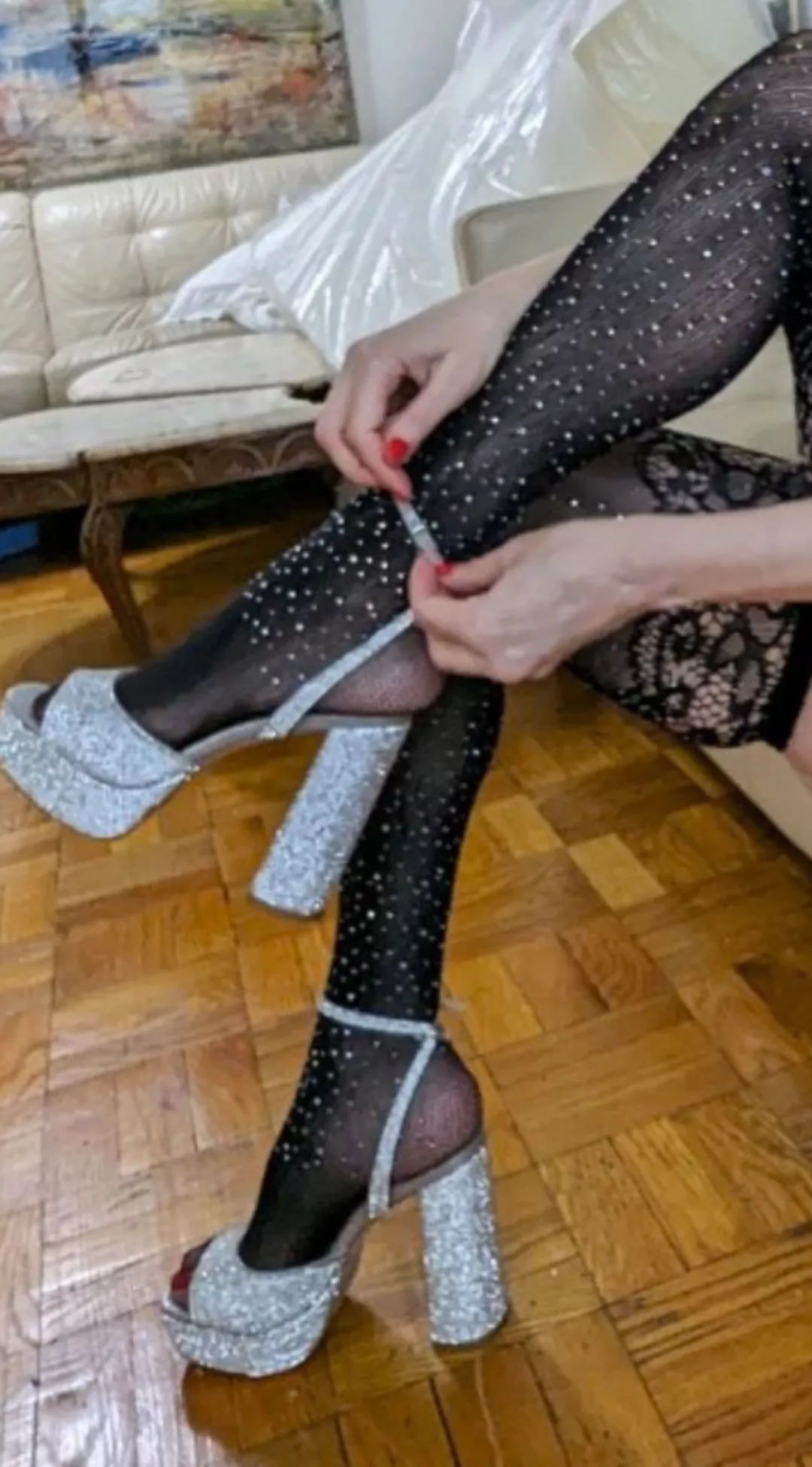 Beautiful silver heels! posted by lavieautumnrose