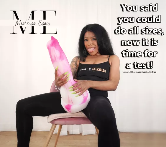 Now it is time for a test of how much truth there is in your words! by justchastityblog