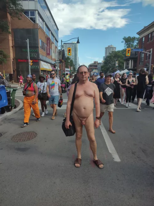 I am walking naked in Toronto by Nudeforall