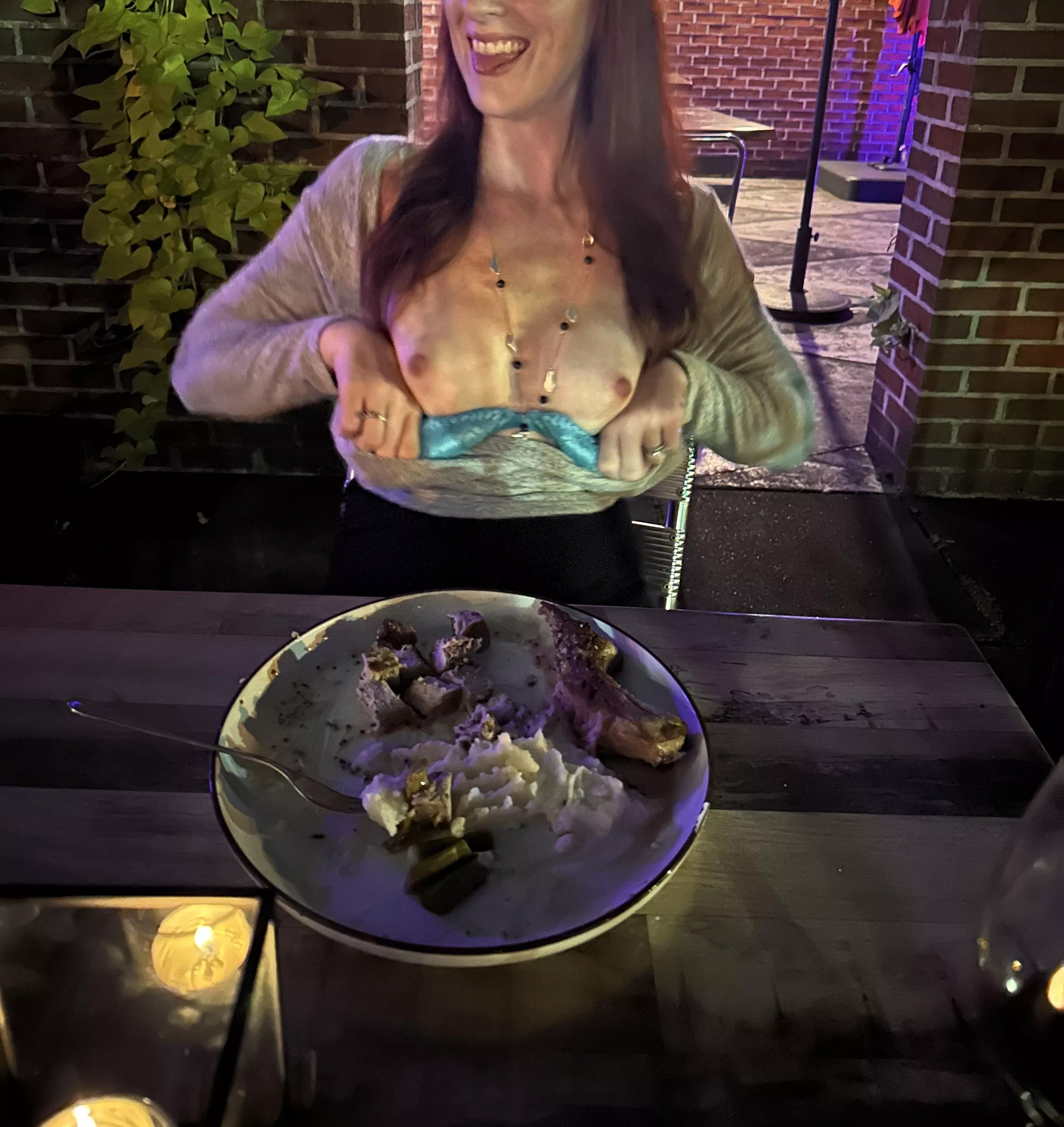 My dates always end up with my tits out.. posted by Cay_Bakes