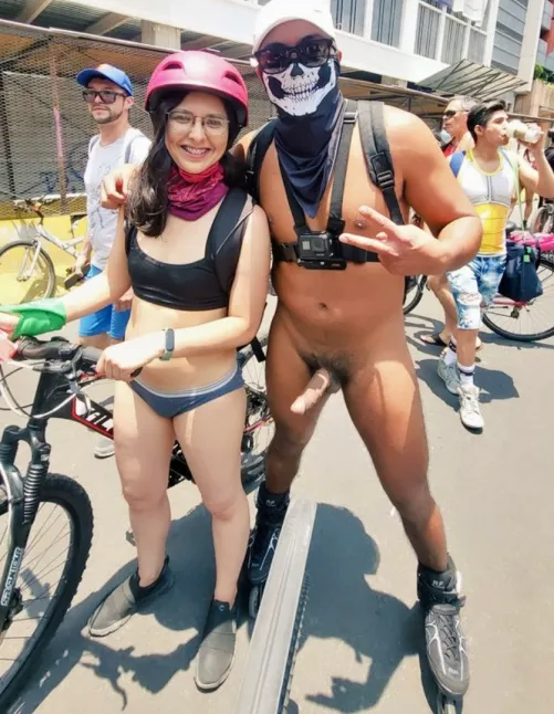 So happy to be hard @ Ciclonudista CDMX! by Happy-Hour-24-7