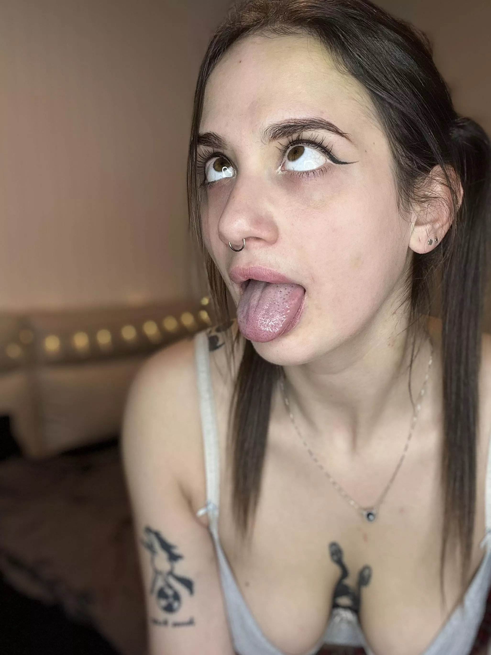 Wanna taste my tongue's forbidden desires? posted by Solvablekumquat283