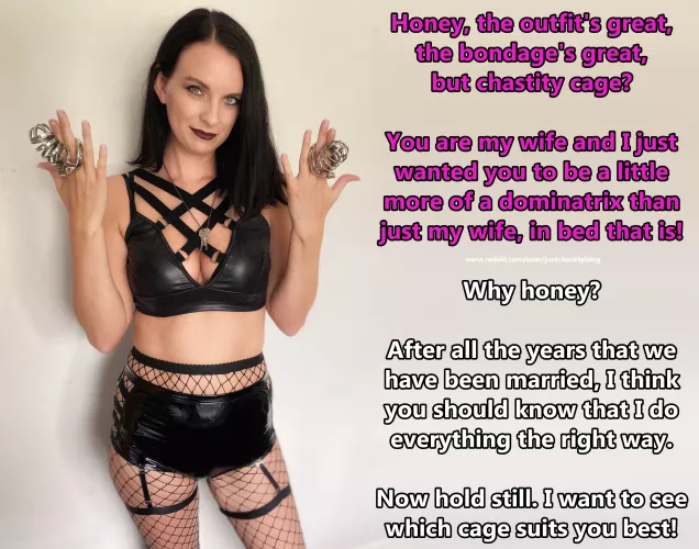 You asked your wife to do something and she does it right! by justchastityblog