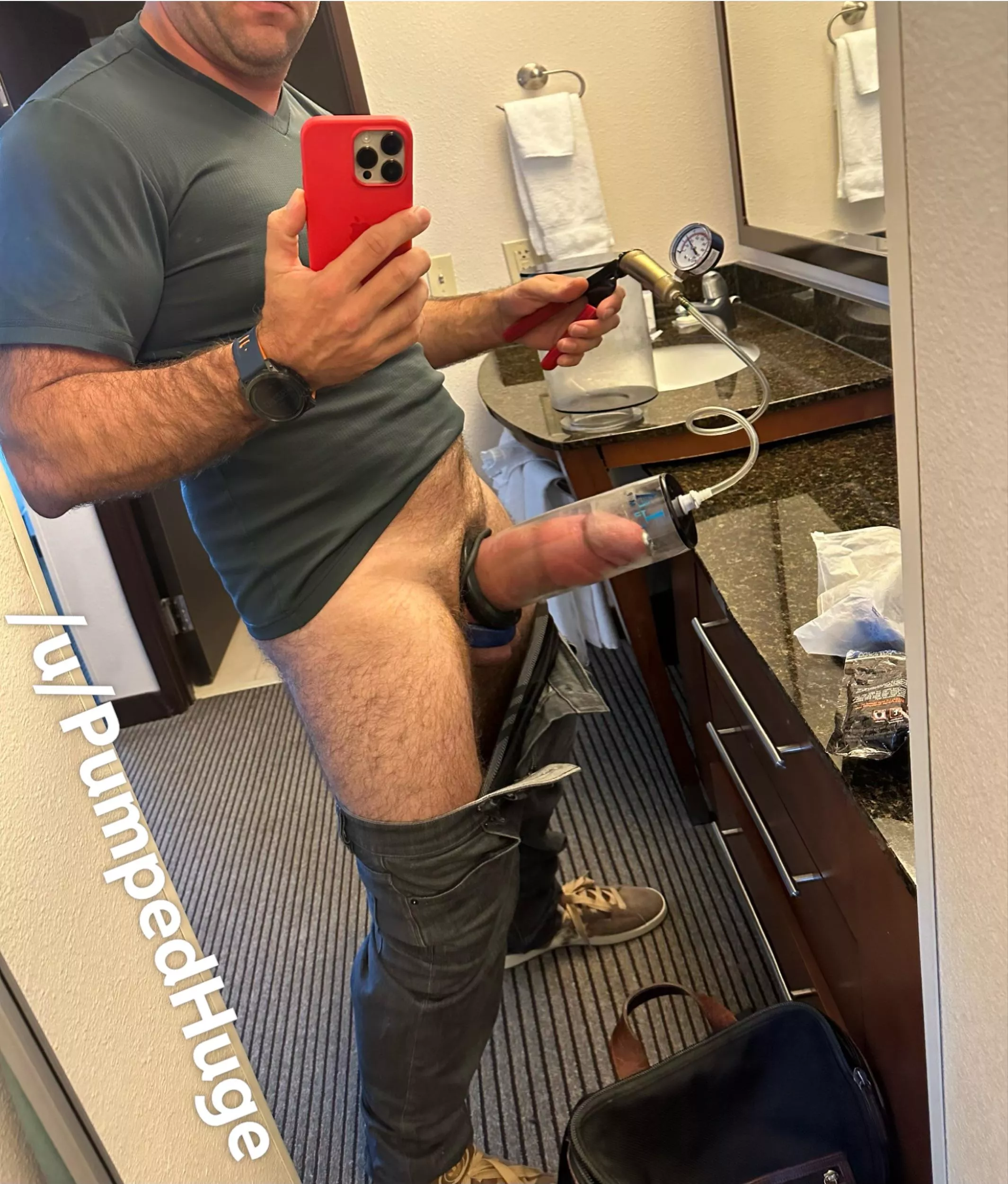 Sizing up before she arrives in the 3x10 tube… when she demands the biggest, I give it posted by PumpedHuge