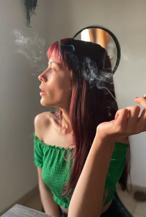 Smoking while I wait for my daddy 😏 by Ailuzp