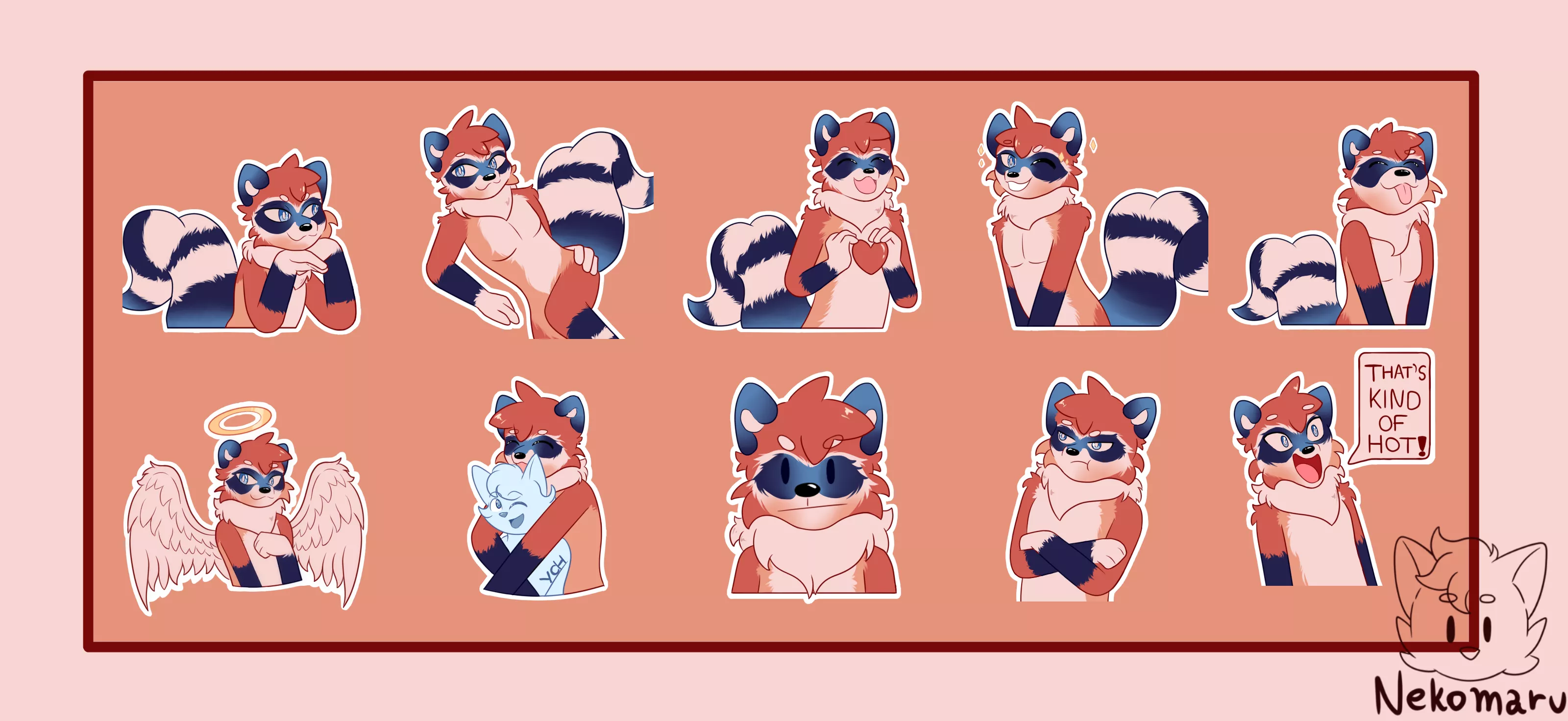Stickerpack Commission 1/2 • made by me • Commissions Open!! posted by Nekomaru800