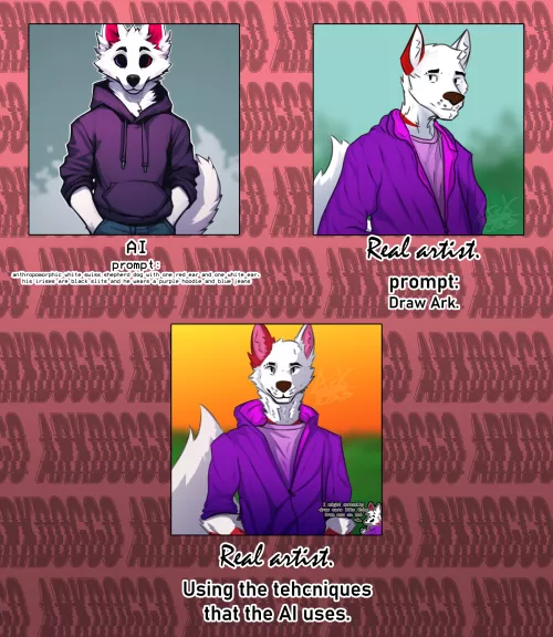 Tried my best to describe my sona and it still didn't get the ears right lmao by ArkDoggo