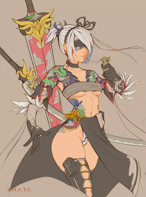 Yakuza 2B (by Xhark) [Nier] by Kai0704