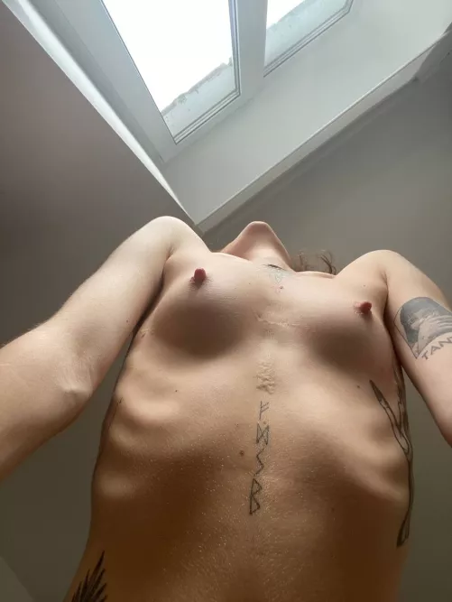 You want to bite me on my pointy nipple? by Farevkaoff