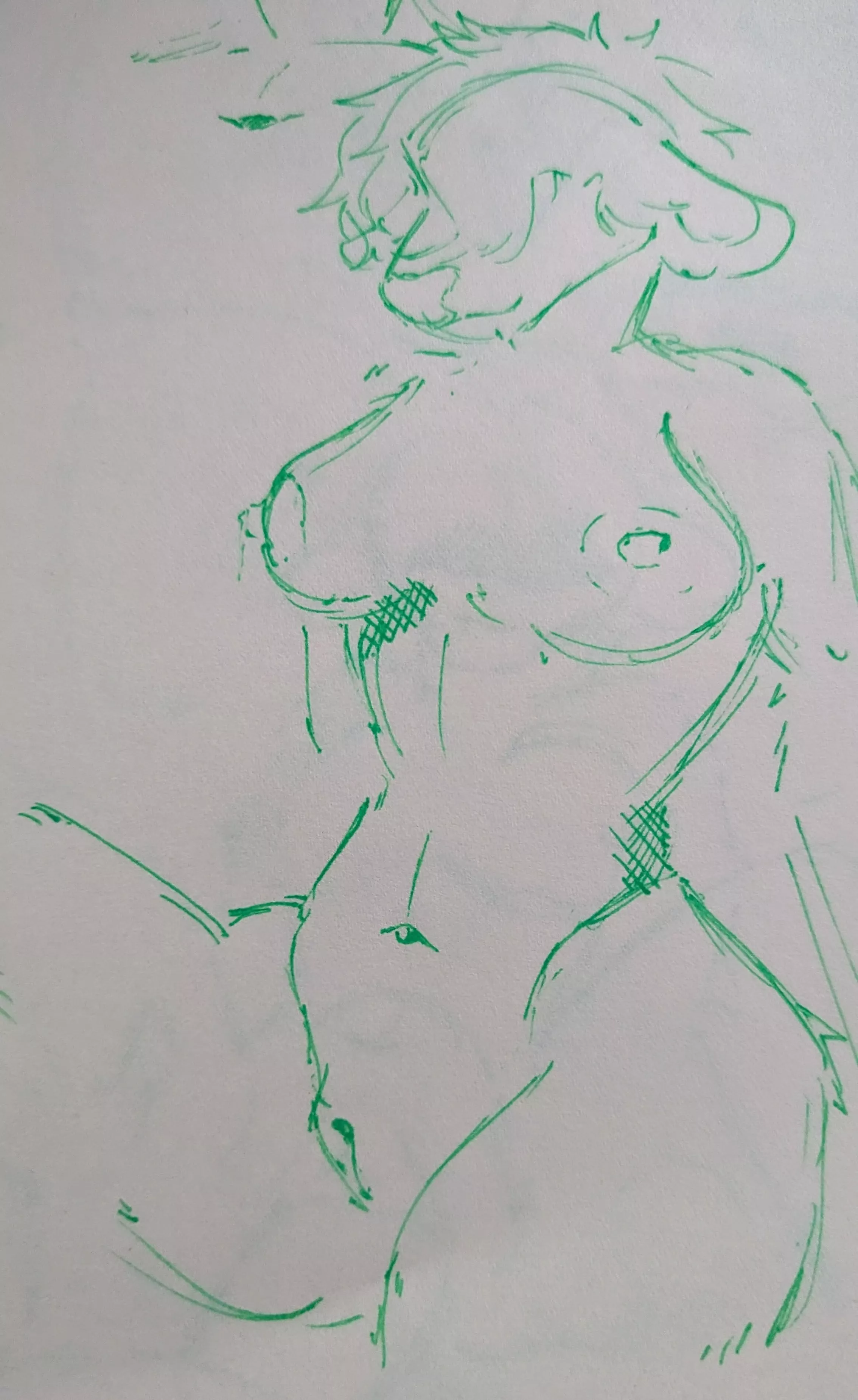 Another quick study sketch [F] (art by me) posted by Commercial-Ad-9901