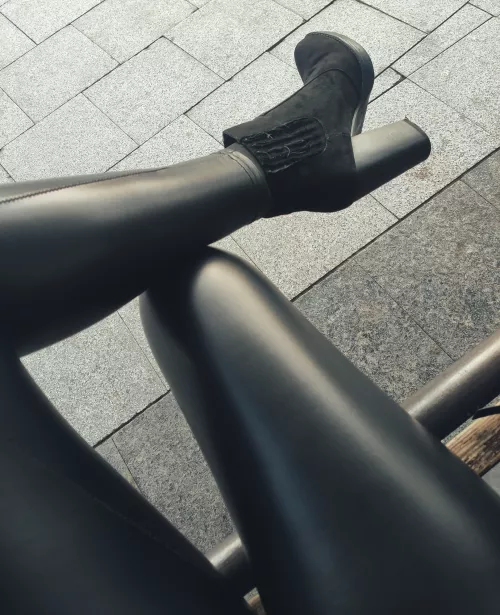 Boots and leather leggings is so hot by SweetieAlyona