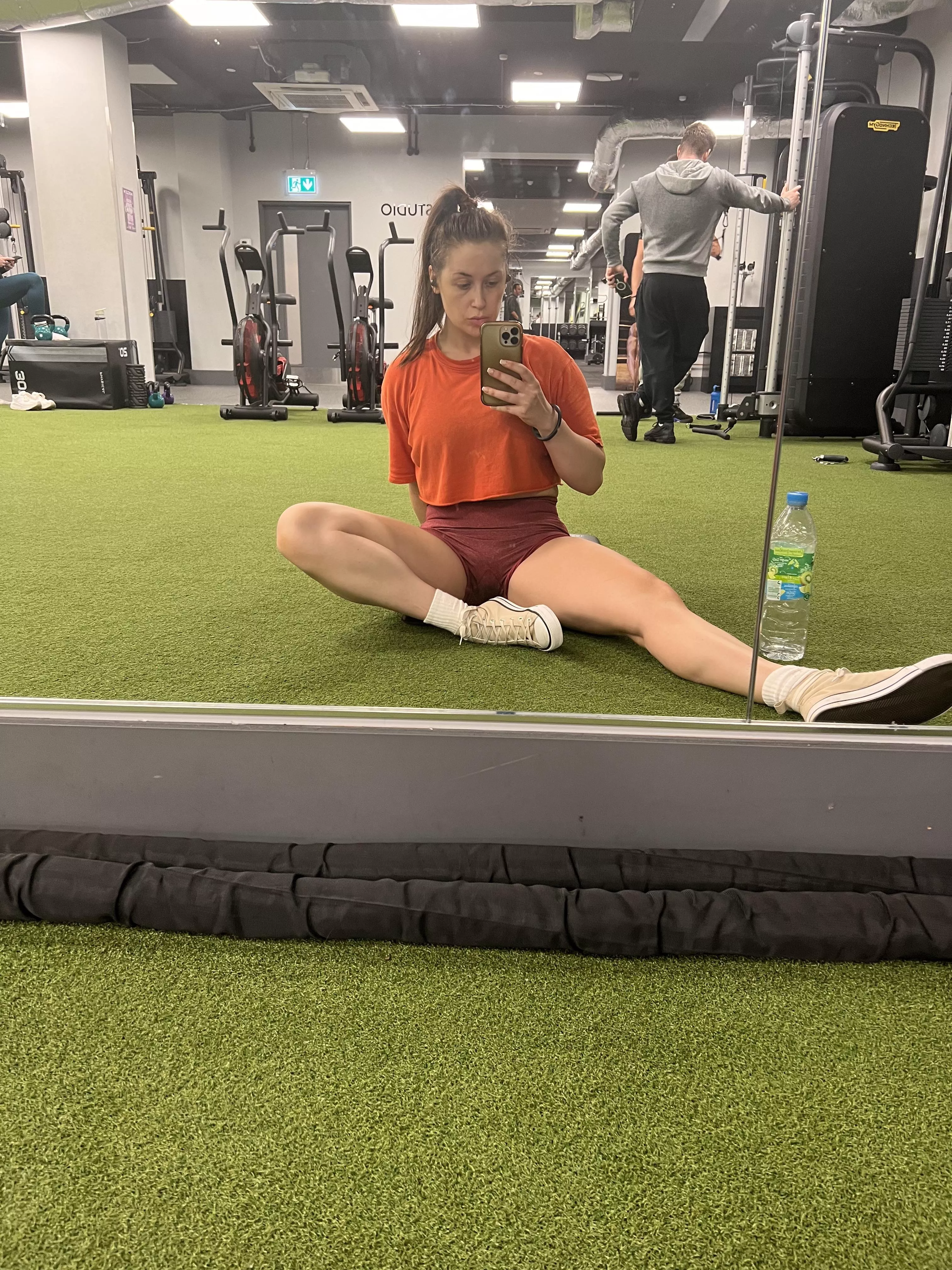 Don’t forget to stretch posted by Bustybrunettexo