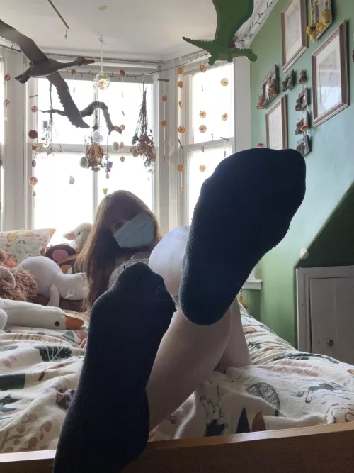 Plant your nose right in my fresh black socks~ by SabineSolez