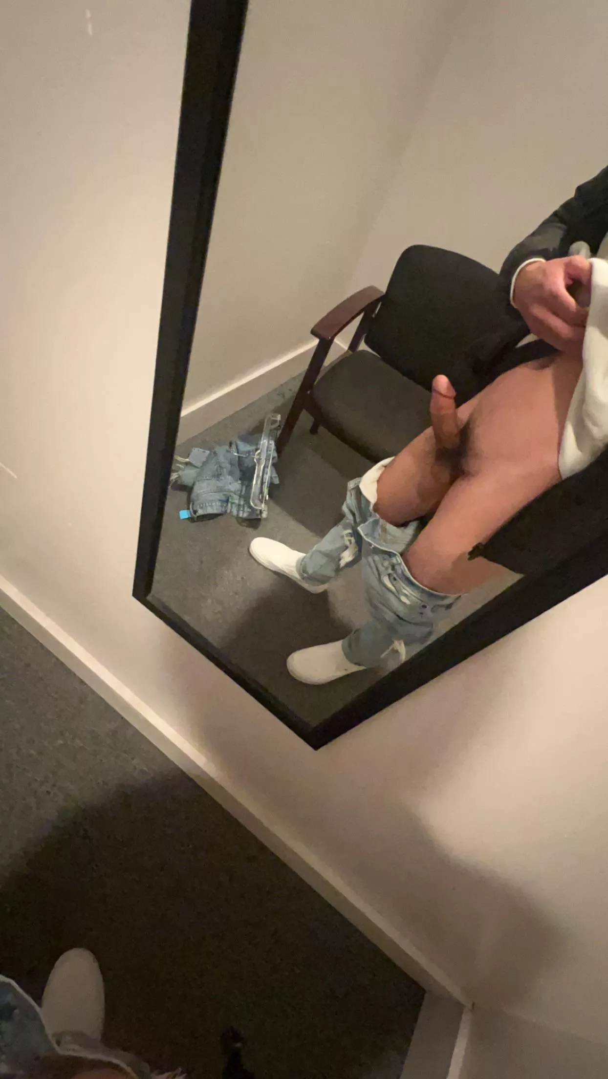 Boner in dressing room posted by Embarrassed-Car1812