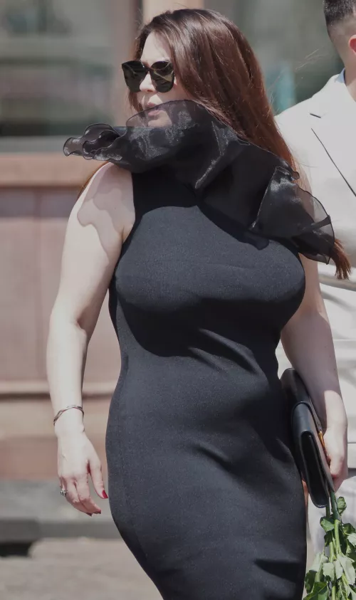 Busty Brunette Wedding Guest by ReidLuver