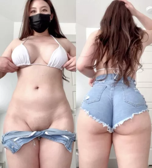 Curvy Korean girl exists too.. by bobabuttgirl