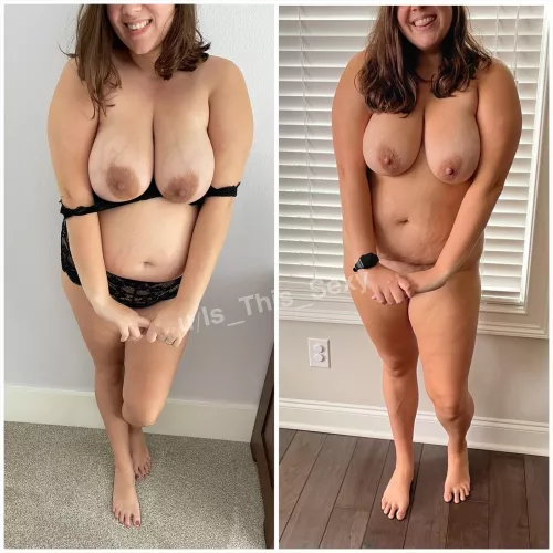 During pregnancy, vs after pregnancy. Look at the nipple change! by Is_This_Sexy