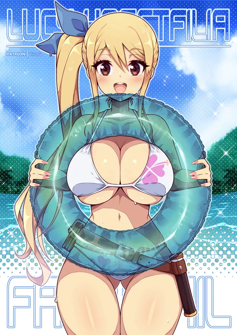 Lucy Heartfilia at the beach (VirusG) [Fairy Tail] posted by SirRadaRada
