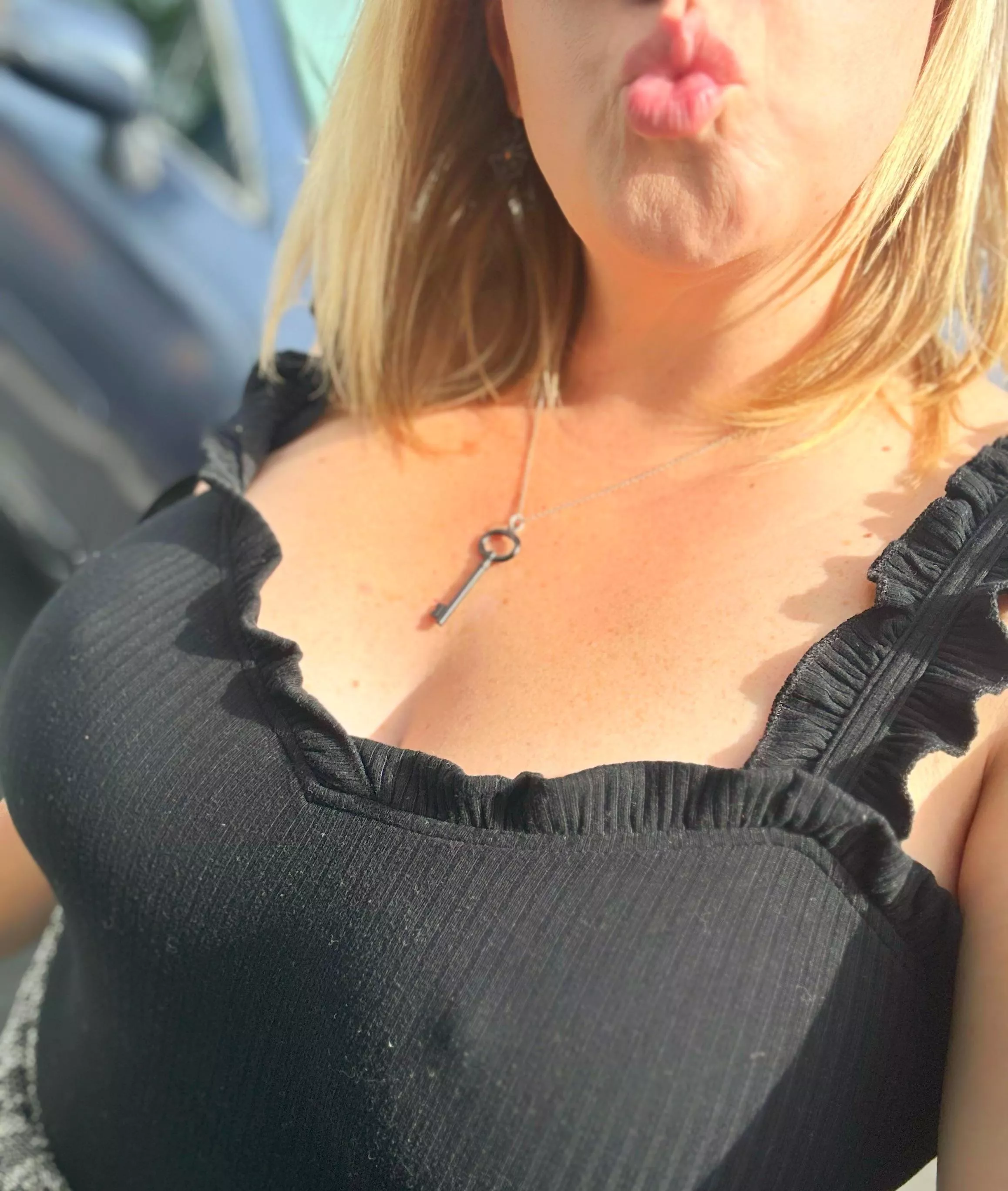 Heard today was National No Bra Day! ( . ) ( . ) posted by Curioushubsandwife