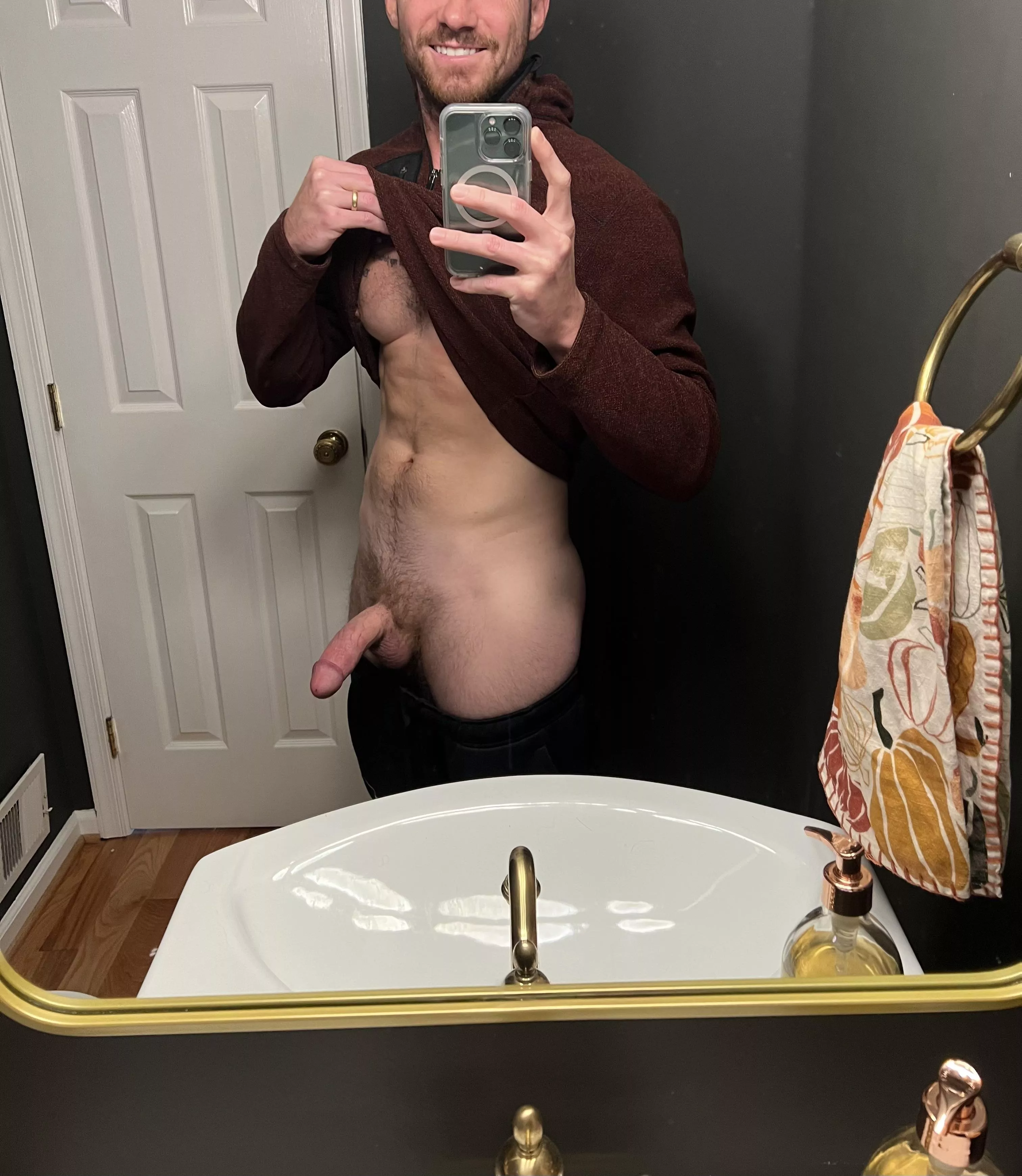 I wonder if this mirror gets tired of seeing my dick? posted by Conscious_Self_9943