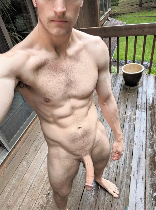 Playing in the rain for the neighbors by NaiveEffect