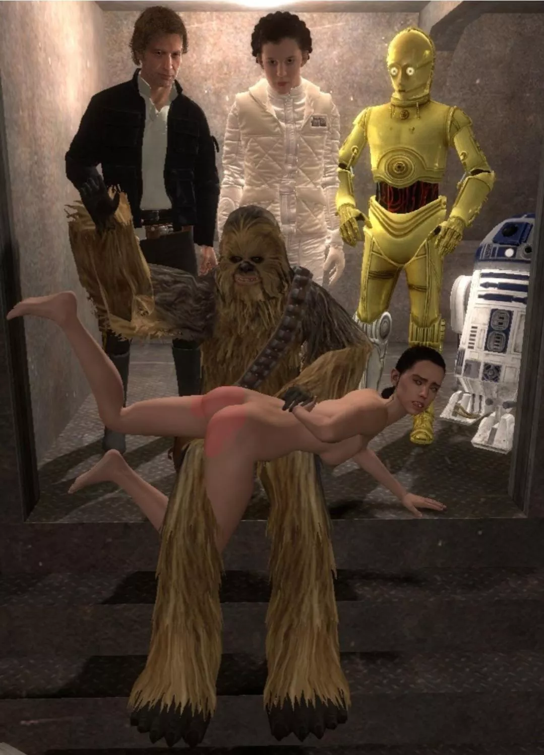 Rey hoped that her relationship with the Skywalker-Solo family might go better if she travels back in time and met their younger selves…She was wrong (Spannkomaniac) posted by WeirdMango13