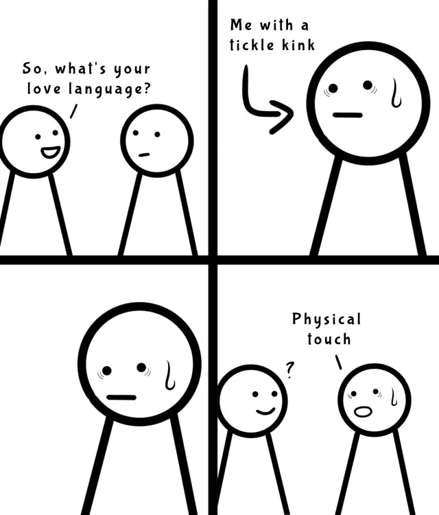 When you mentioned your love language on dating apps posted by TickleMiCielo