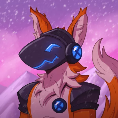 my first art of a furry protogen by isacmirandaart