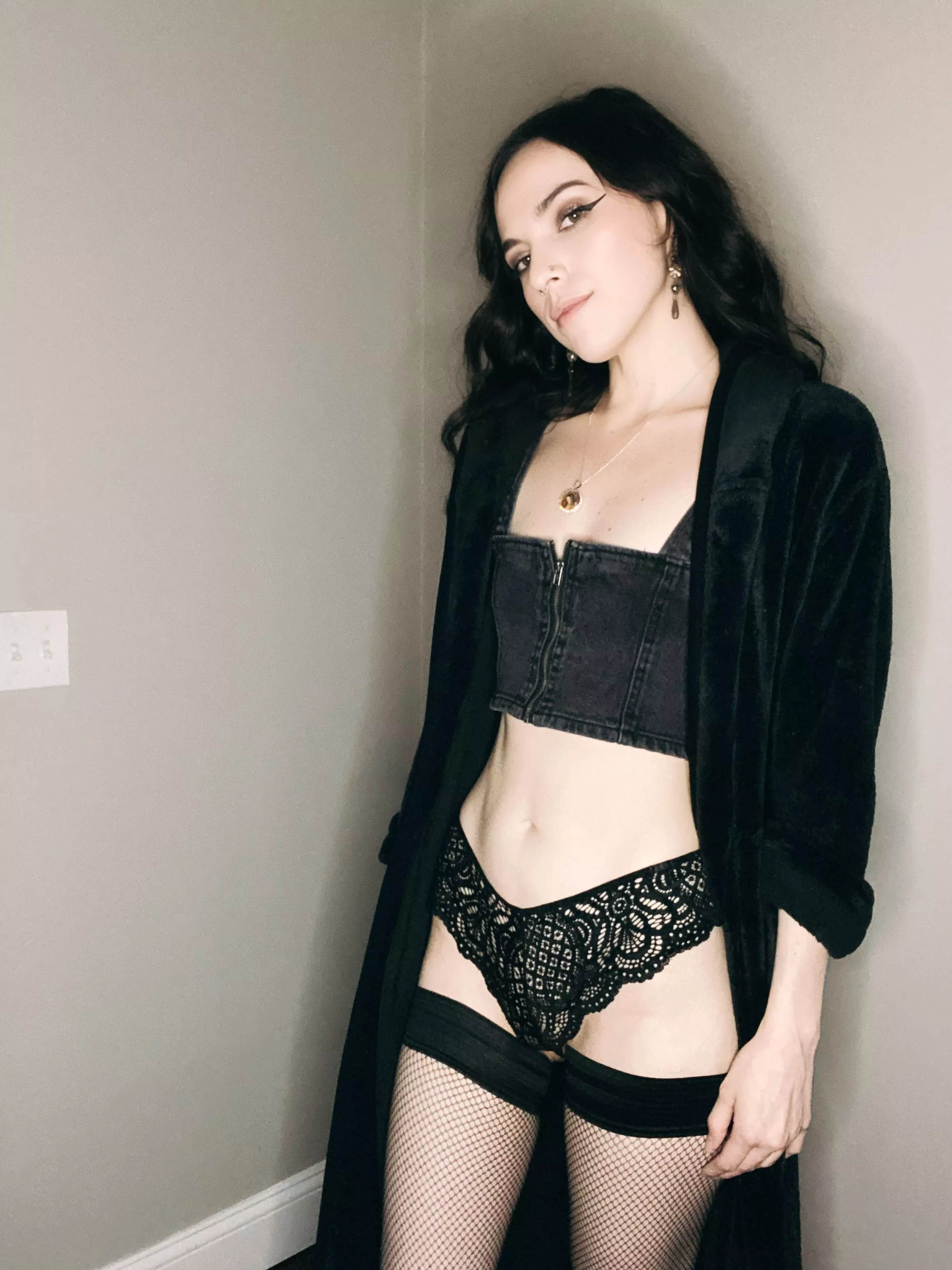 Pale and petite in my black robe posted by CryptographerAble777