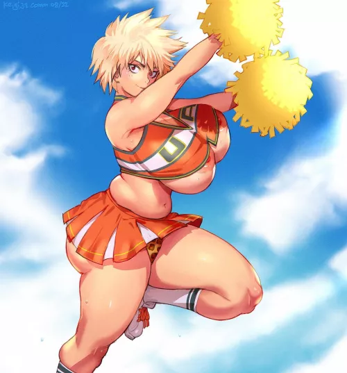 Cheerleader Mitsuki shakes her jiggly body (Keigi) by MillionHypotheses