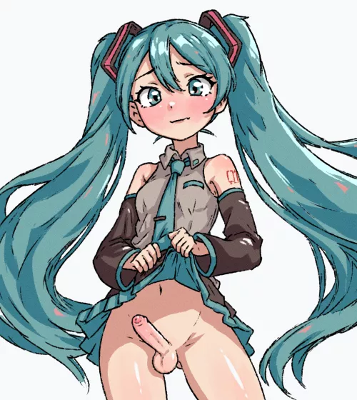 Drew a futa Miku 😅 by BeachEpisode