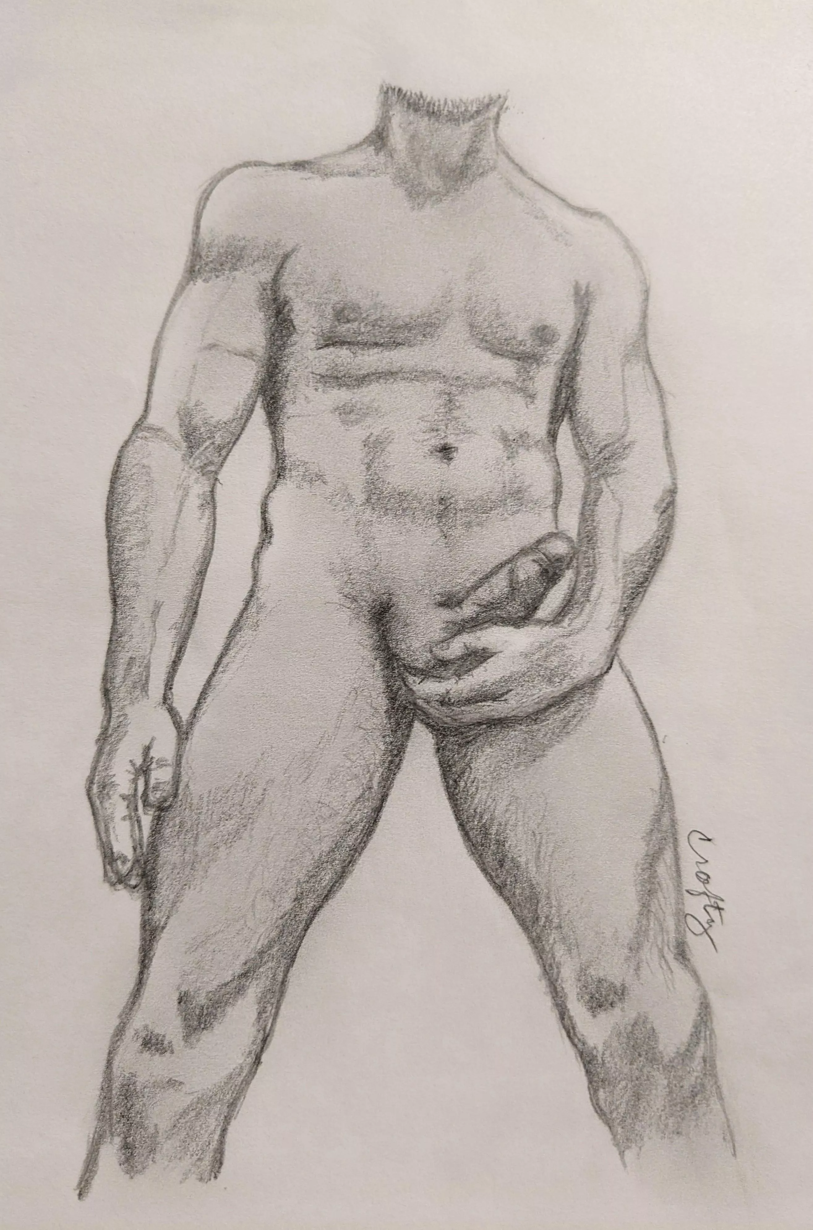 Pencil sketch of Redditor, u/sorta_round_3. Graphite on bristol. posted by Crafty510