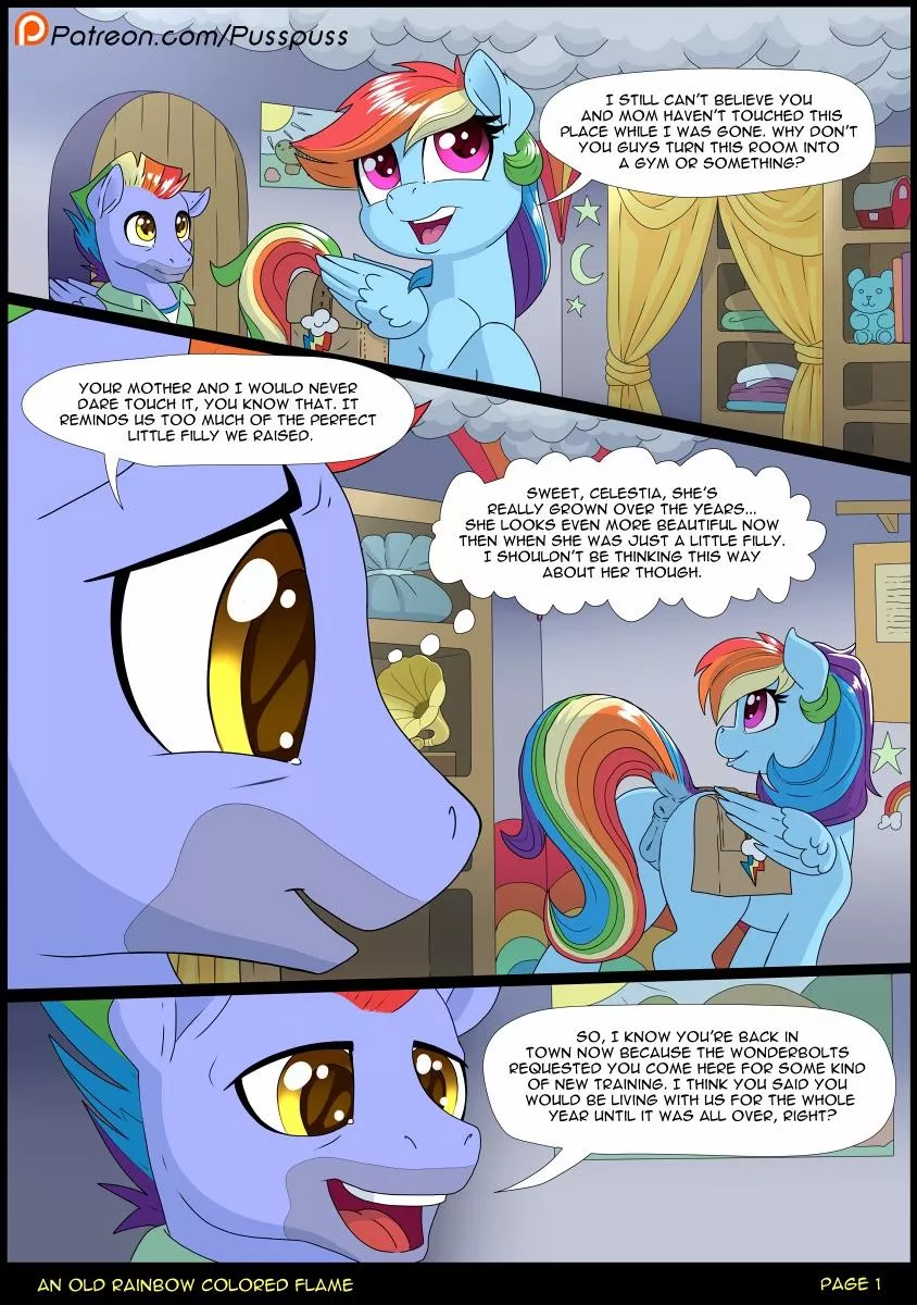 an old rainbow colored flame by pusspuss posted by PonyClopAccount